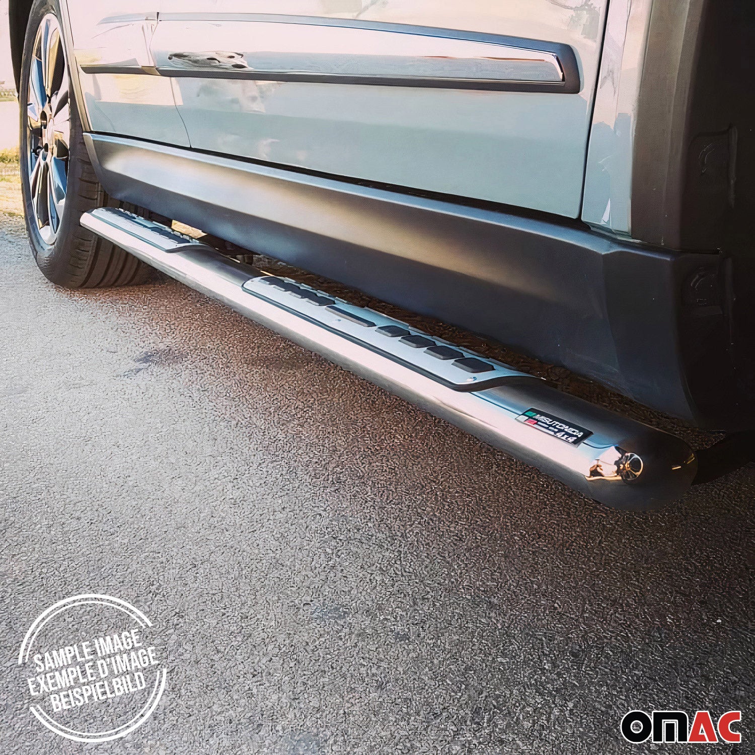 Estribos Barras Laterales para Nissan Navara King Cab 2005-2010 Plata Acero