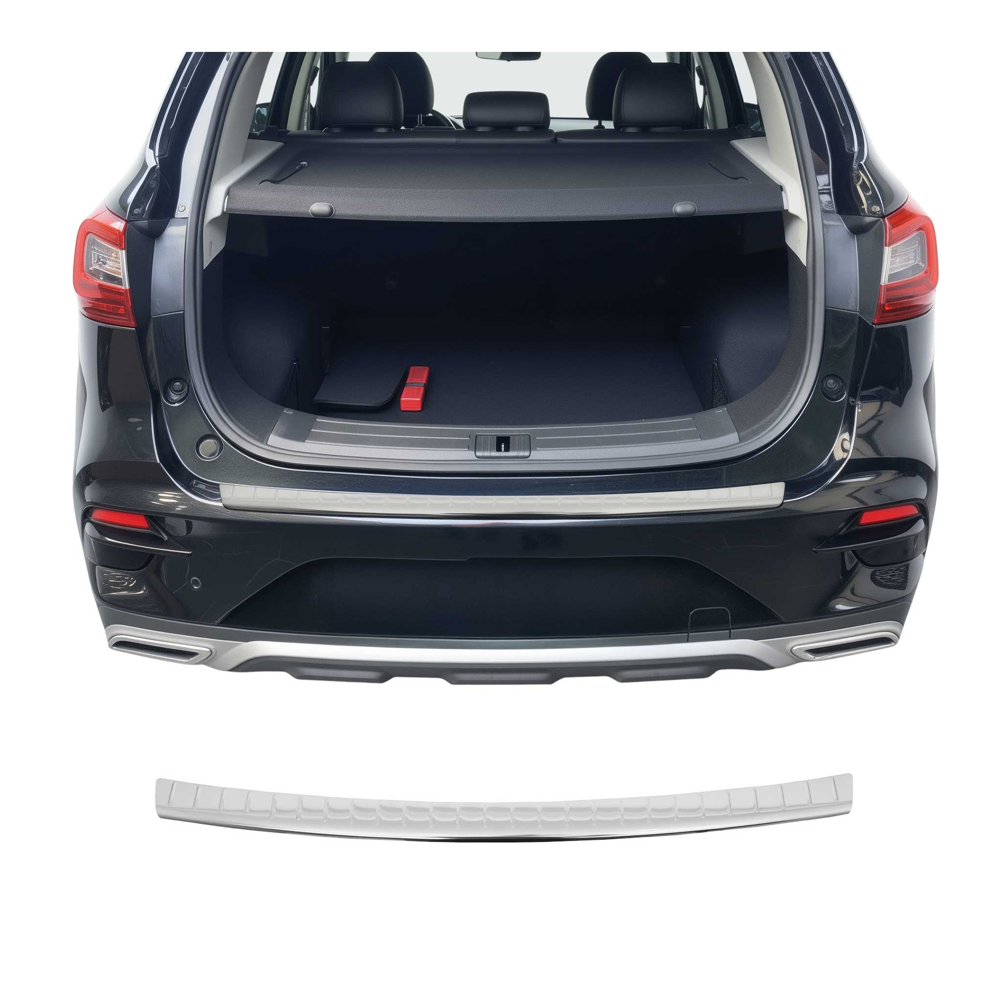 Protector de Parachoques Trasero para MG ZS 2018-2024 Plata Acero 1Pza