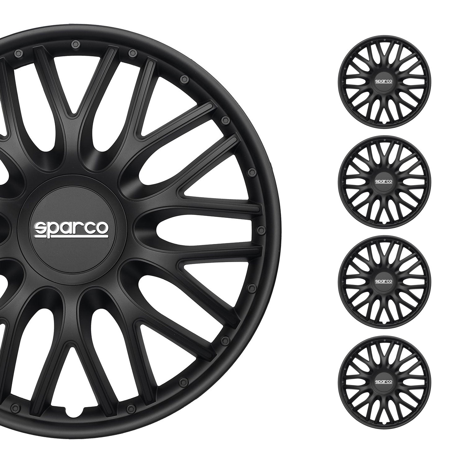 Sparco Roma Tapacubos 14 Pulgadas Universal Negro ABS Plástico