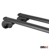 Aluminio Barras de Techo Coche Barra Universal Negro Aluminio 2Pza