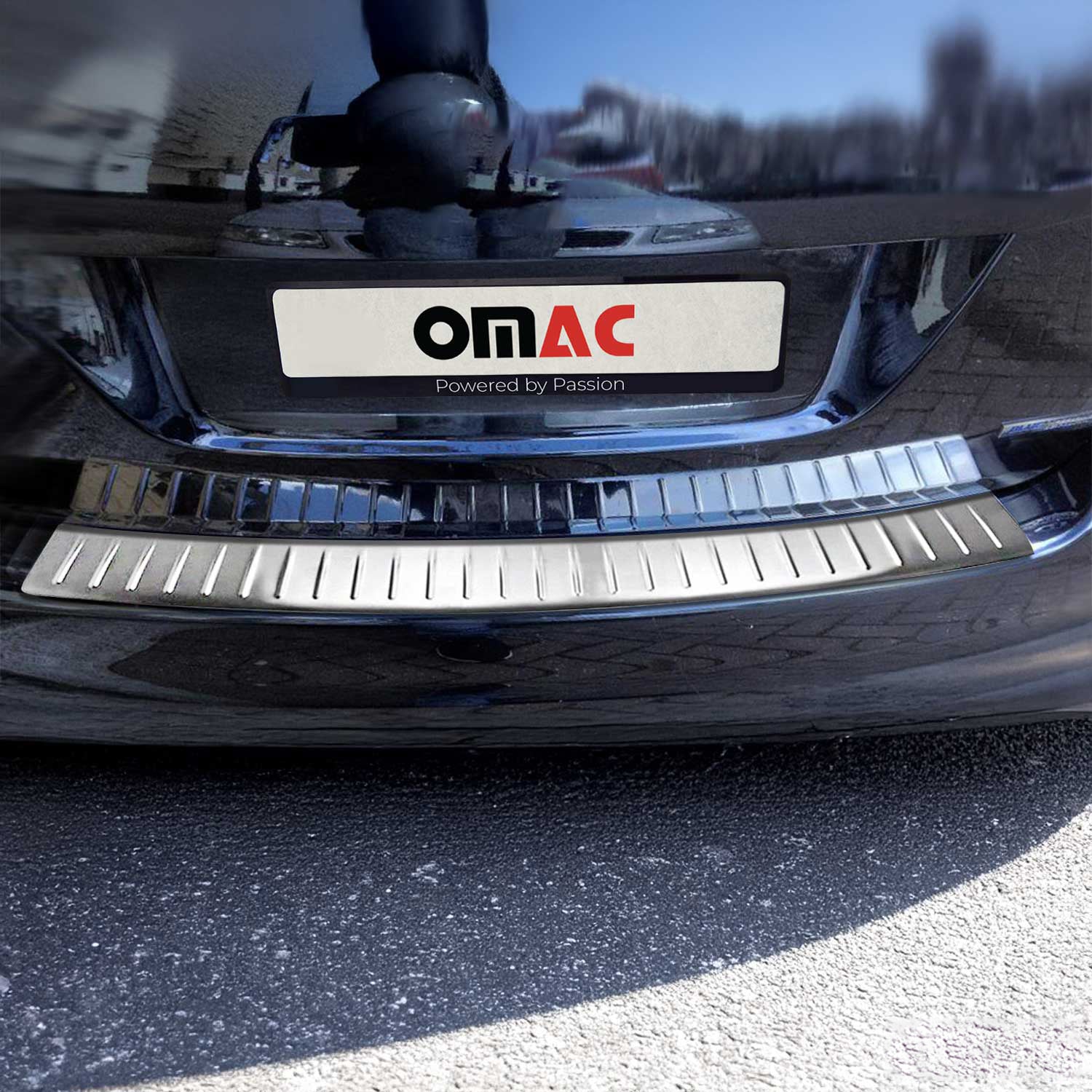 Protector de Parachoques Trasero para VW Golf Familiar 2008-2012 Acero cepillado