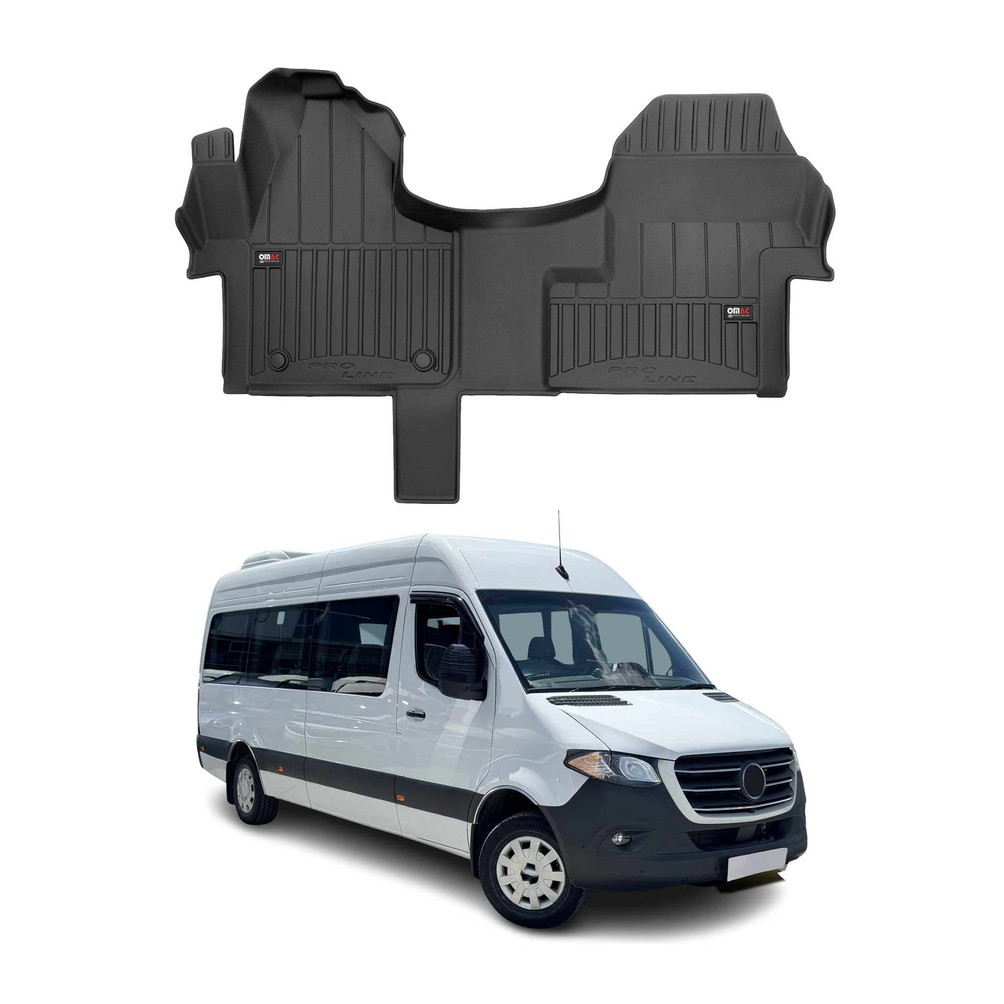 OMAC Premium Alfombrillas De Coche para Mercedes Sprinter W907 2018-2026 Goma
