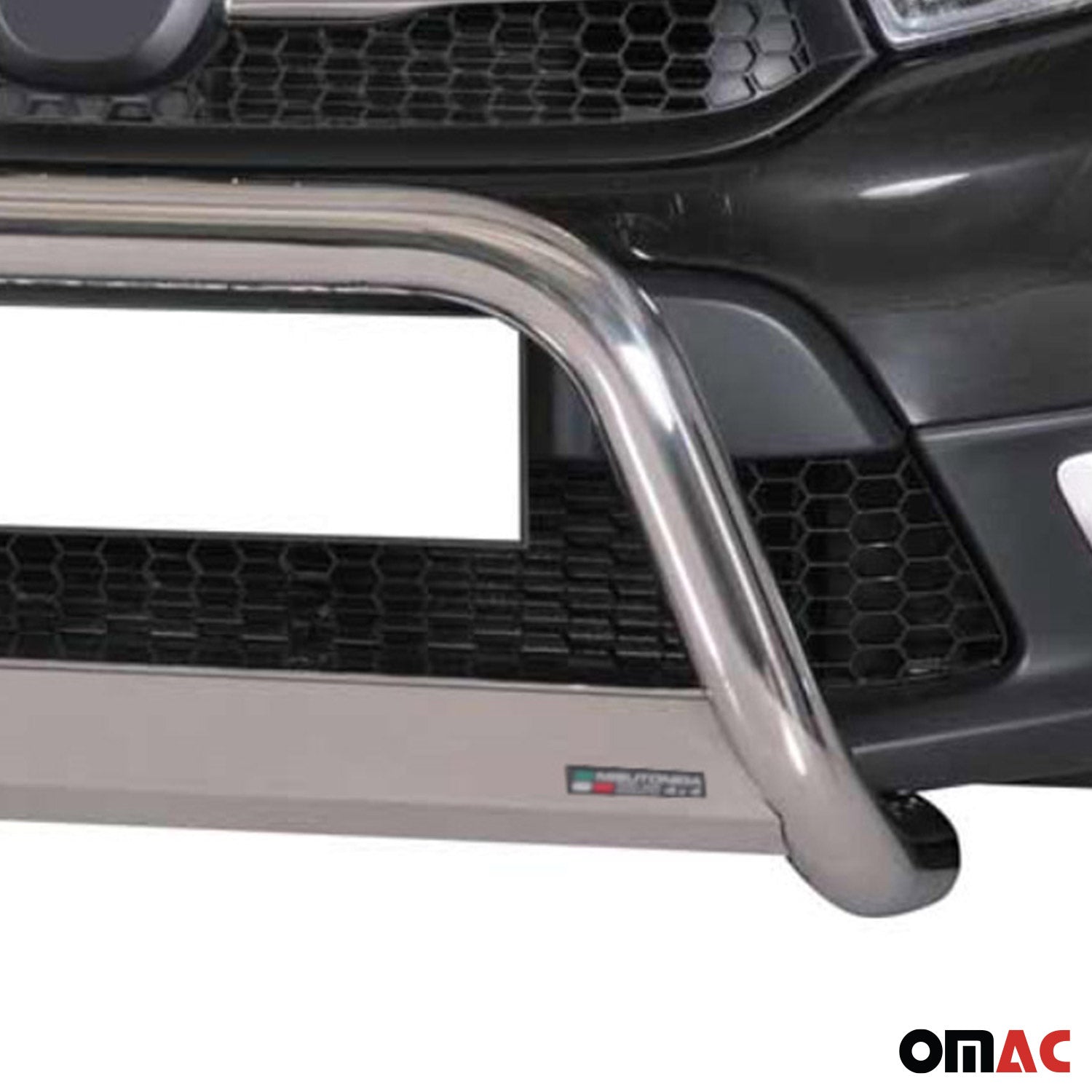 Bull Barra Frontal para Sandero Stepway 2012-2016 Plata Brillante Acero 1Pza