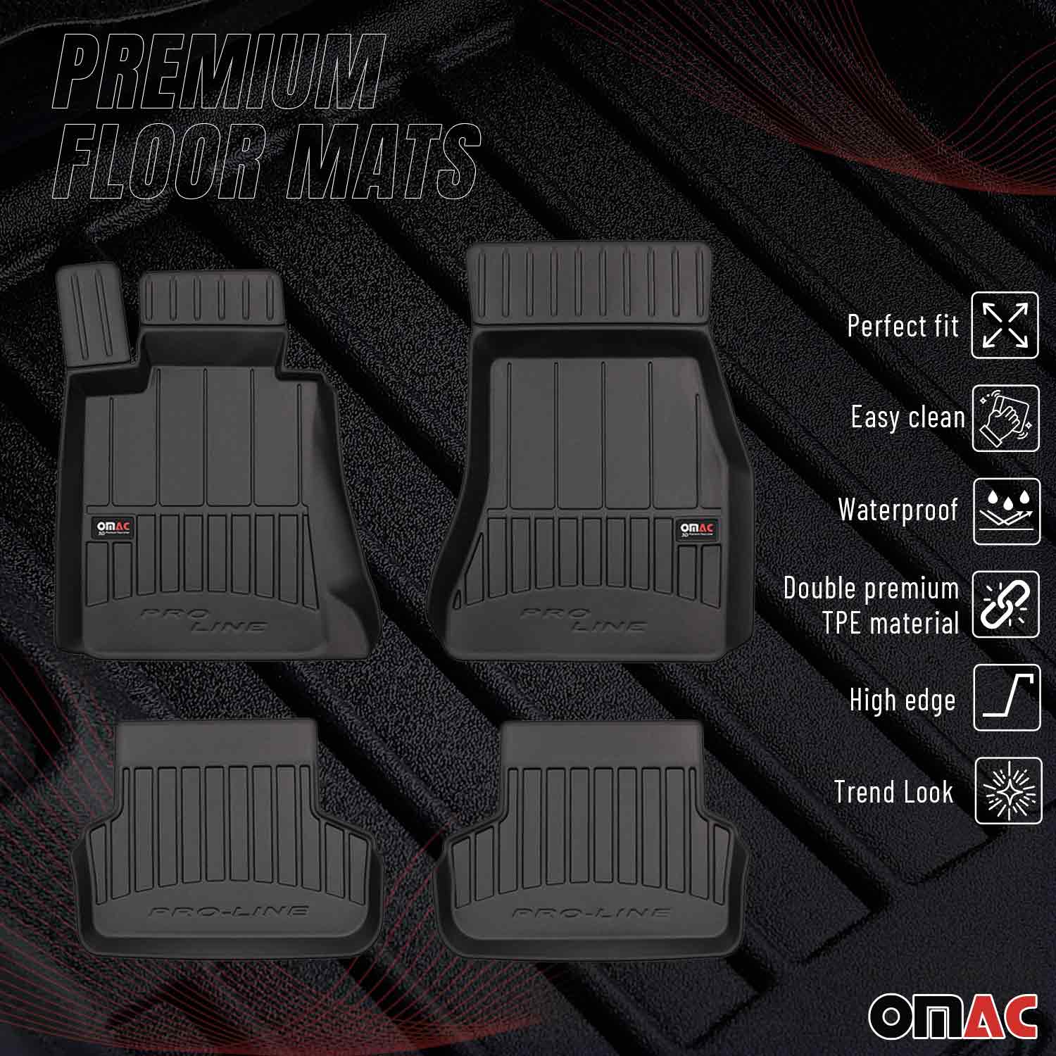 OMAC Premium Alfombrillas De Coche para BMW Serie 5 G30 G31 2017-2024 Goma 4x