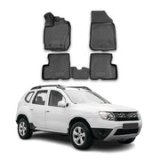 OMAC Alfombrillas De Coche para Dacia Duster 2015-2018 Negro Goma TPE 4Pza
