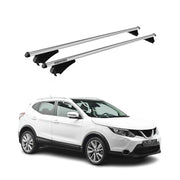 Menabo Barras de Techo Coche Baca para Nissan Qashqai Dualis J11 2014-2017 Gris