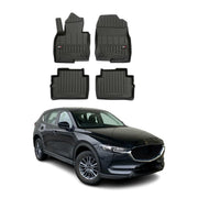 OMAC Premium Alfombrillas De Coche para Mazda CX-5 2017-2025 Negro TPE Goma 4Pza