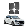 OMAC Alfombrillas De Coche para Peugeot 208 2019-2025 Negro Goma TPE 4Pza