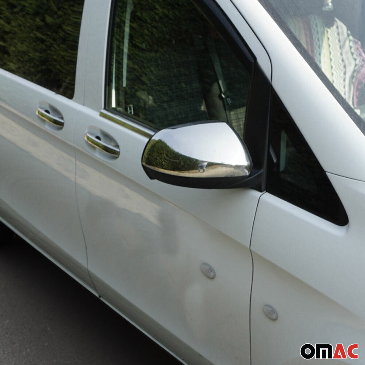 Cubierta de Espejo Retrovisor para Mercedes Vito W447 2014-2026 Plata Cromo