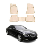 OMAC Alfombrillas De Coche para Mercedes E Class W212 2009-2016 Beige TPE 4Pza