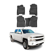 OMAC Alfombrillas Coche para Chevrolet Silverado 2014-2019 Negro Goma TPE 4Pza
