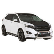 Par de Estribos Barras Laterales para Ford Edge 2015-2018 Negro Brillante Acero