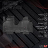 OMAC Premium Alfombrillas De Coche para Peugeot Expert 2006-2016 Negro Goma