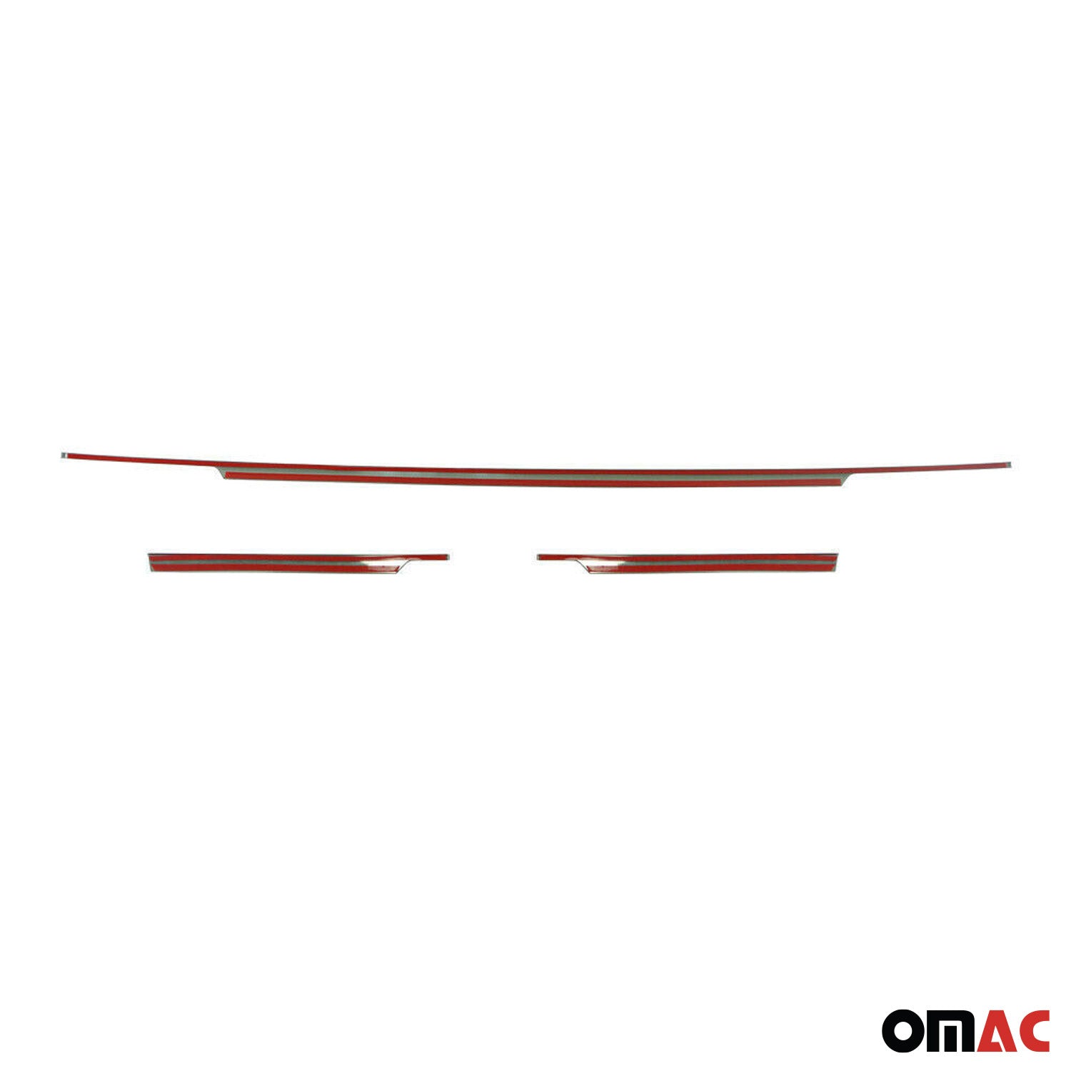 Embellecedor de Portón Trasero para VW Tiguan 2016-2020 Plata Brillante Acero 3x