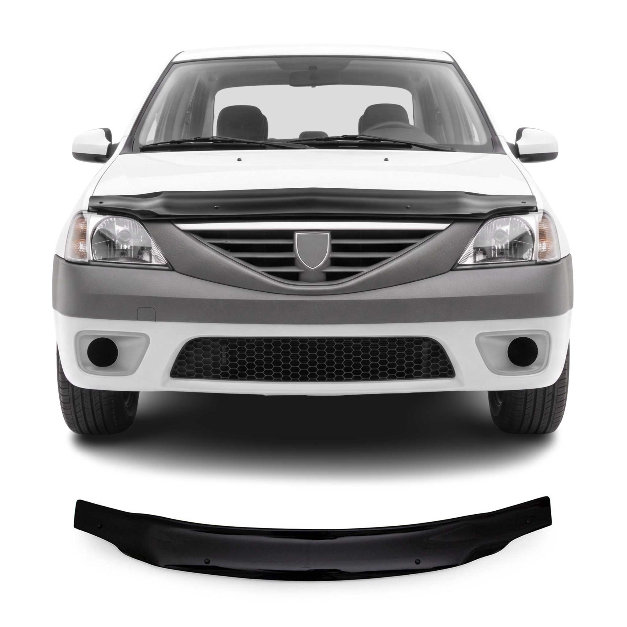 Deflector de Capó para Dacia Logan 2004-2013 Oscuro Brillante Acrílico