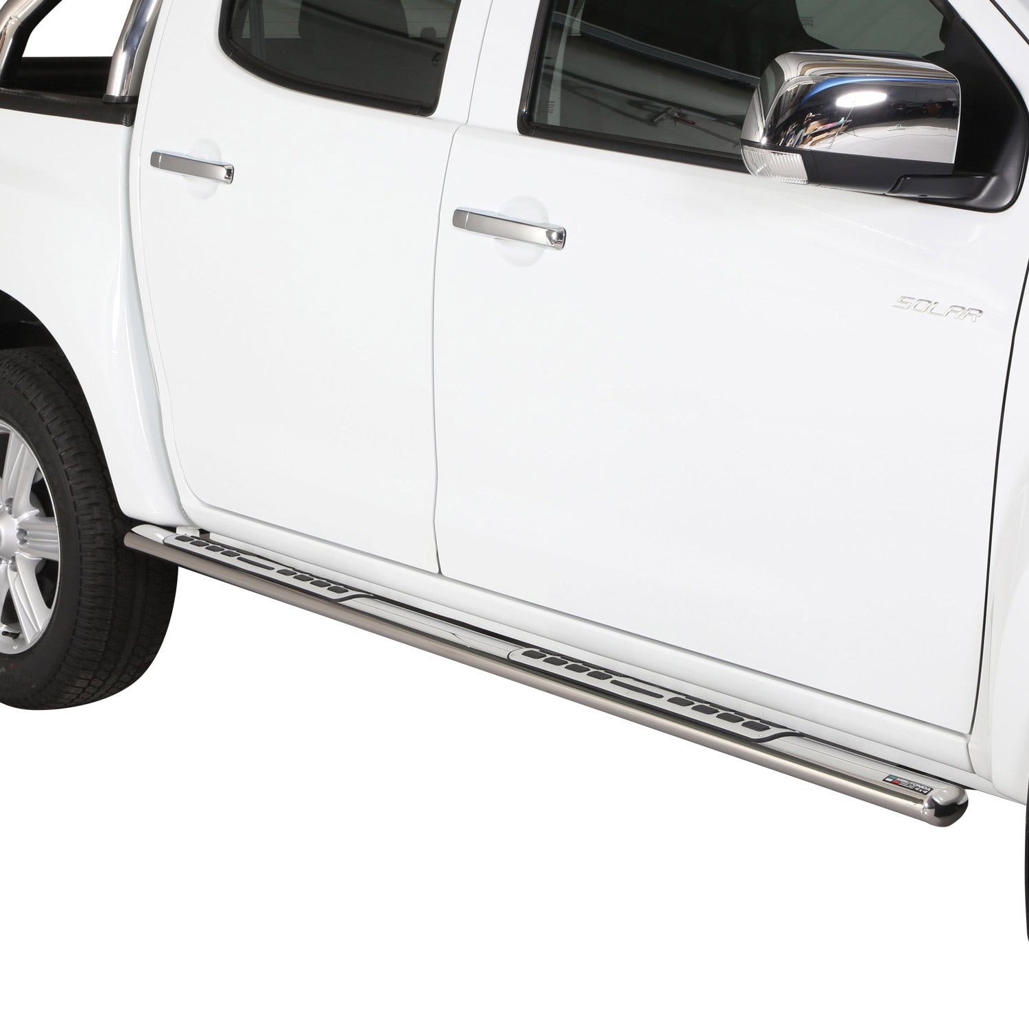 Estribos Barras Laterales para Isuzu D-Max Double Cab 2012-2019 Plata Acero