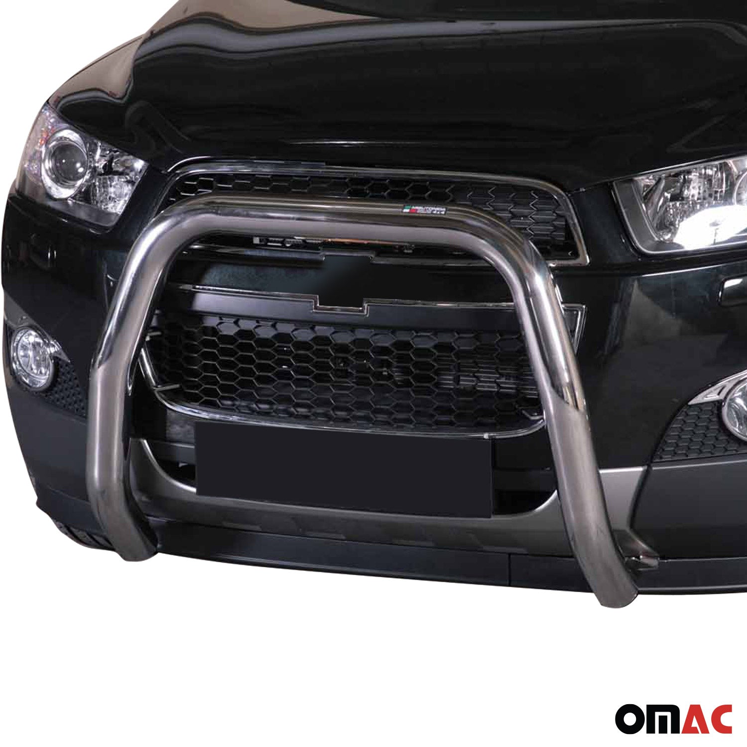 Bull Barra Frontal para Chevrolet Captiva 2011-2016 Plata Brillante Acero