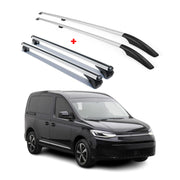 Rieles & Barras de Techo Coche para VW Caddy 2020-2025 Kurz Gris Aluminio 4Pza