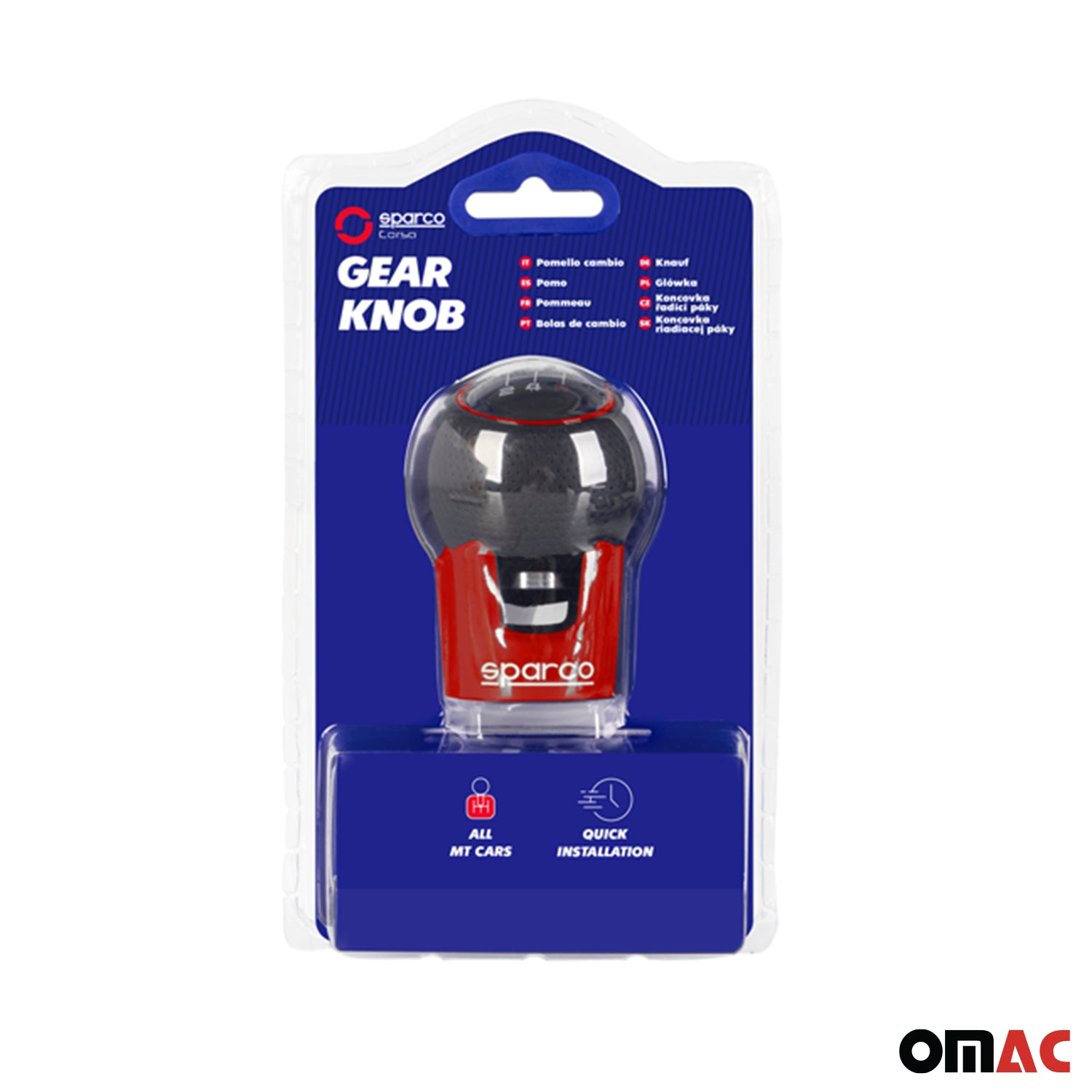 Sparco Palanca de Cambios Universal Rojo Aluminio