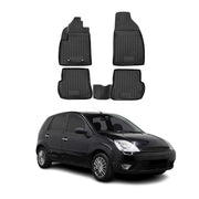 OMAC Alfombrillas De Coche para Ford Fiesta 2001-2008 Negro Goma TPE 4Pza