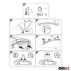 Deflectores de Aire de Viento para Skoda Octavia 2019-2024 Oscuro Acrílico 4Pza