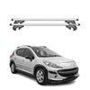 Menabo Barras de Techo Baca para Peugeot 207 Familiar 2010-2014 Gris Aluminio 2x