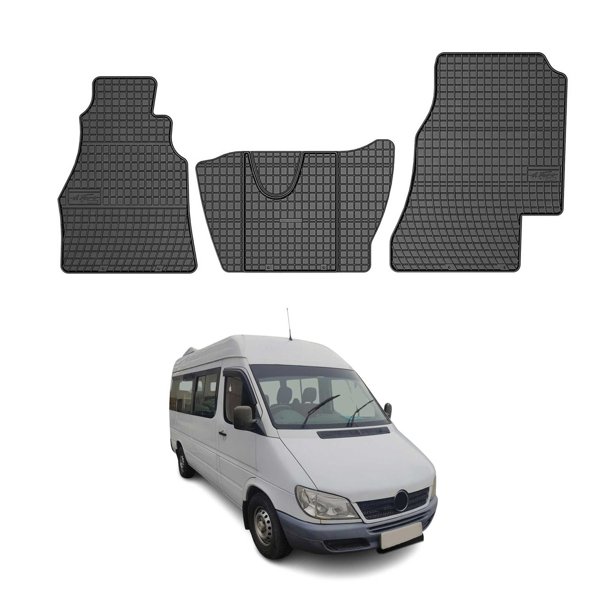 OMAC Alfombrillas De Coche para Mercedes Sprinter W901 W905 1995-2006 Goma 3x