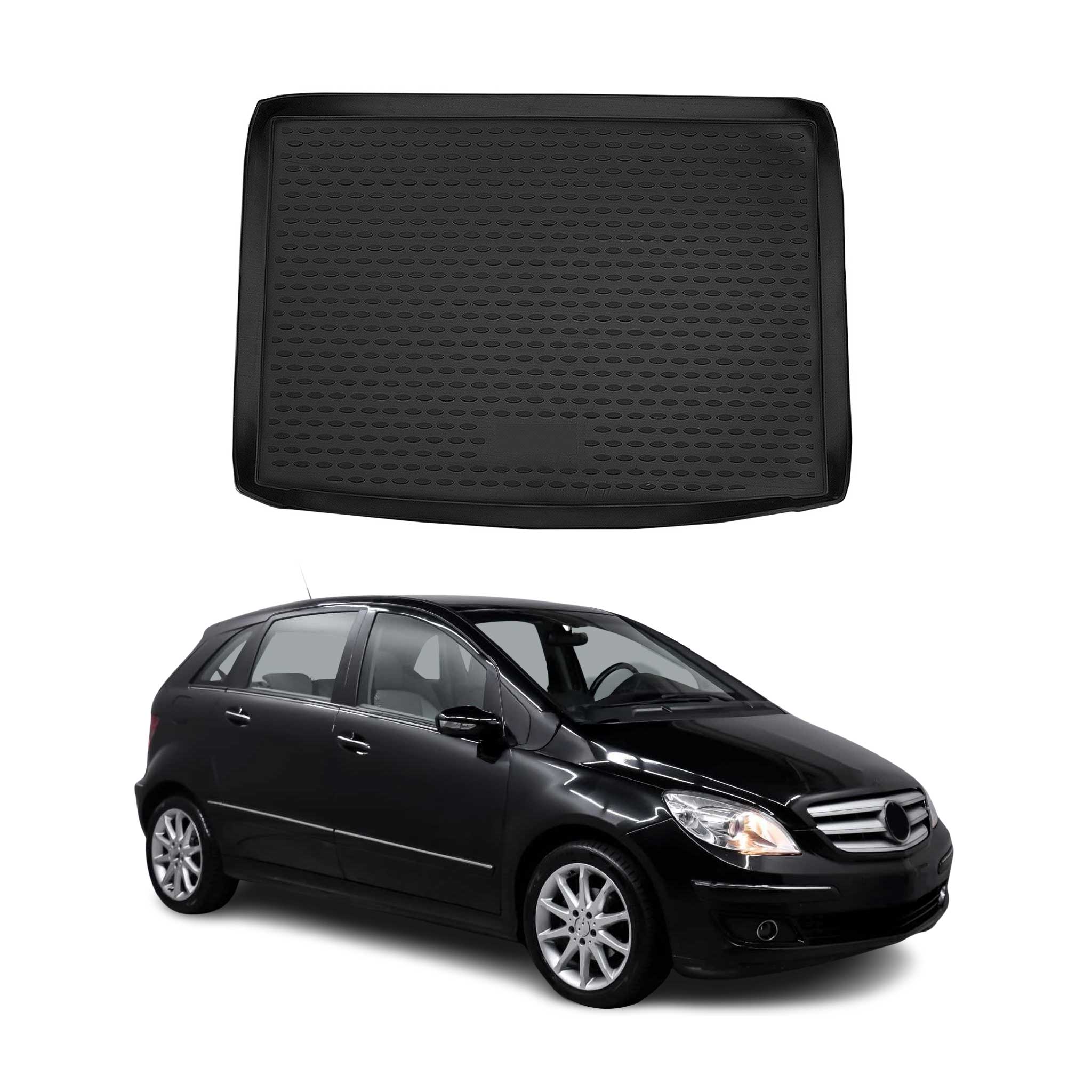 OMAC Bandeja Maletero Alfombrilla para Mercedes B Class W245 2005-2011 Negro TPE