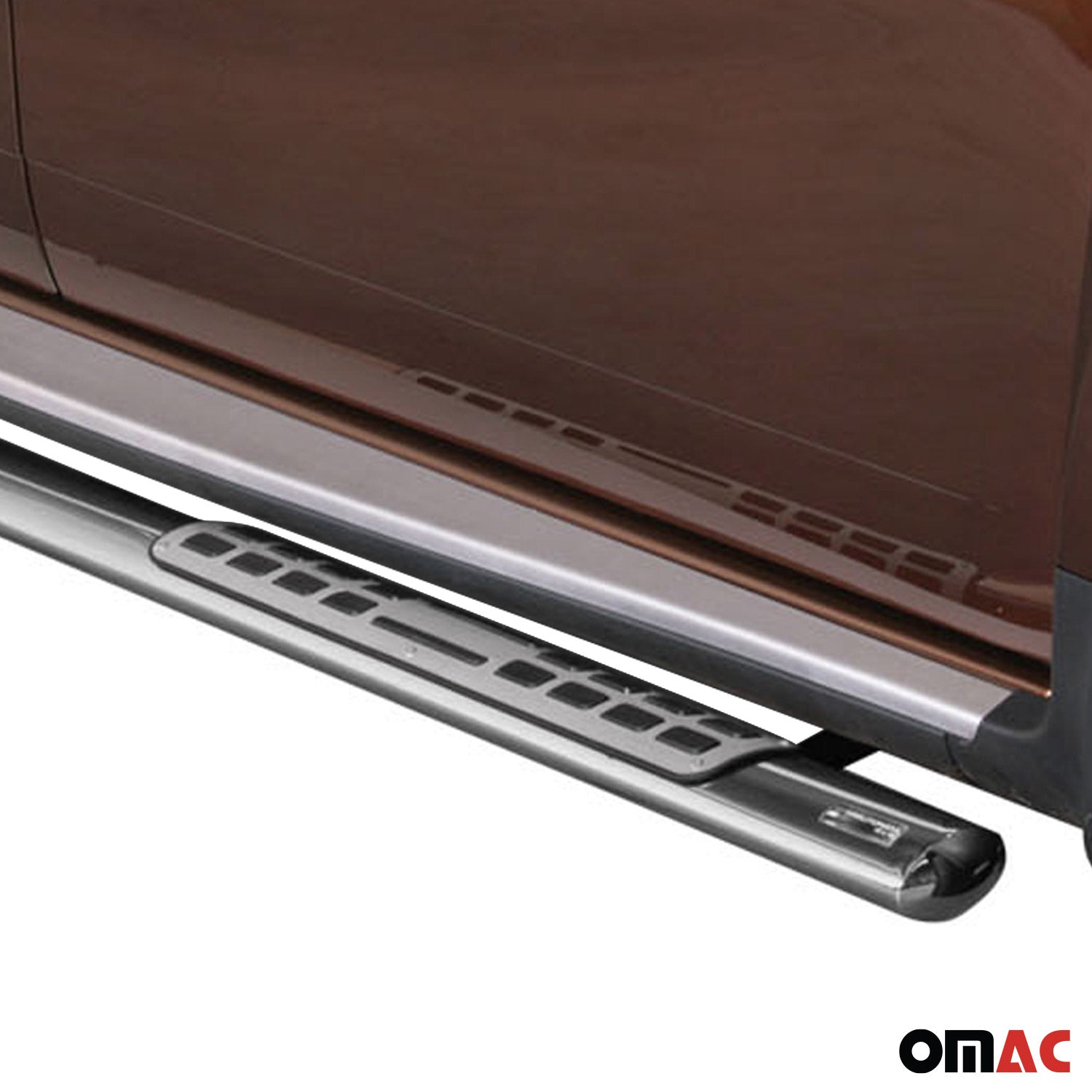 Par de Estribos Barras Laterales para Dacia Duster 2010-2017 Plata Acero 2x