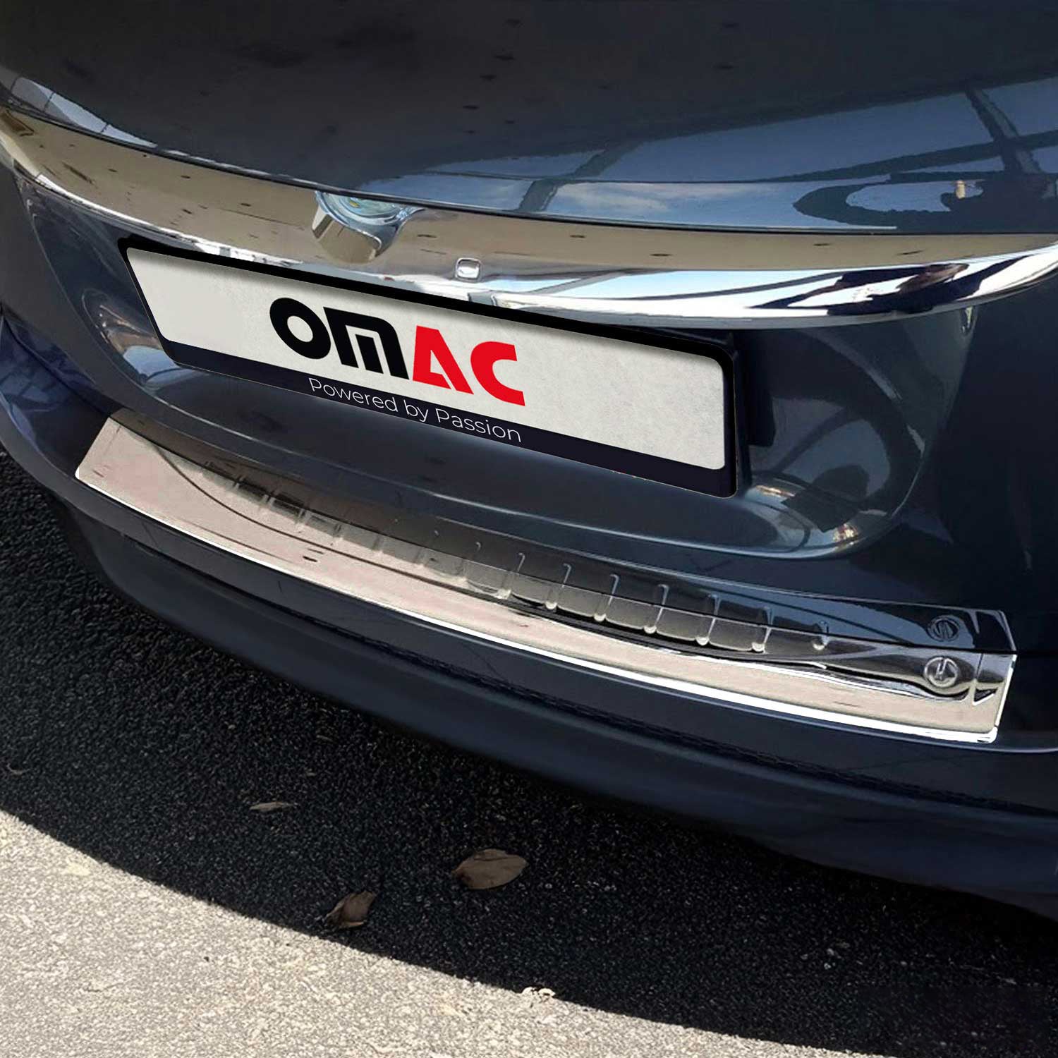 Protector de Parachoques Trasero para Fiat 500X 2014-2024 Plata Brillante Acero