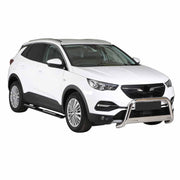 Par de Estribos Barras Laterales para Opel Grandland X 2018-2025 Negro Acero
