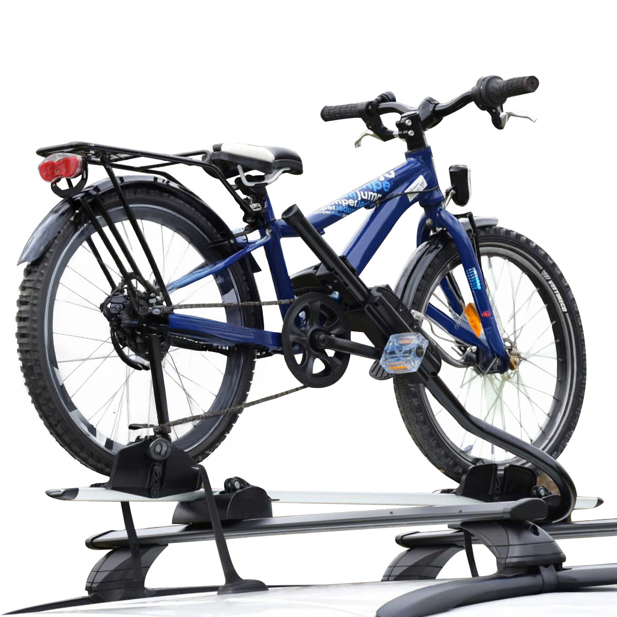 Portabicicletas de Techo para Bicicletas Universal Gris Negro Aluminio