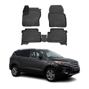 OMAC Alfombrillas De Coche para Ford Kuga 2013-2019 Negro Goma TPE 4Pza