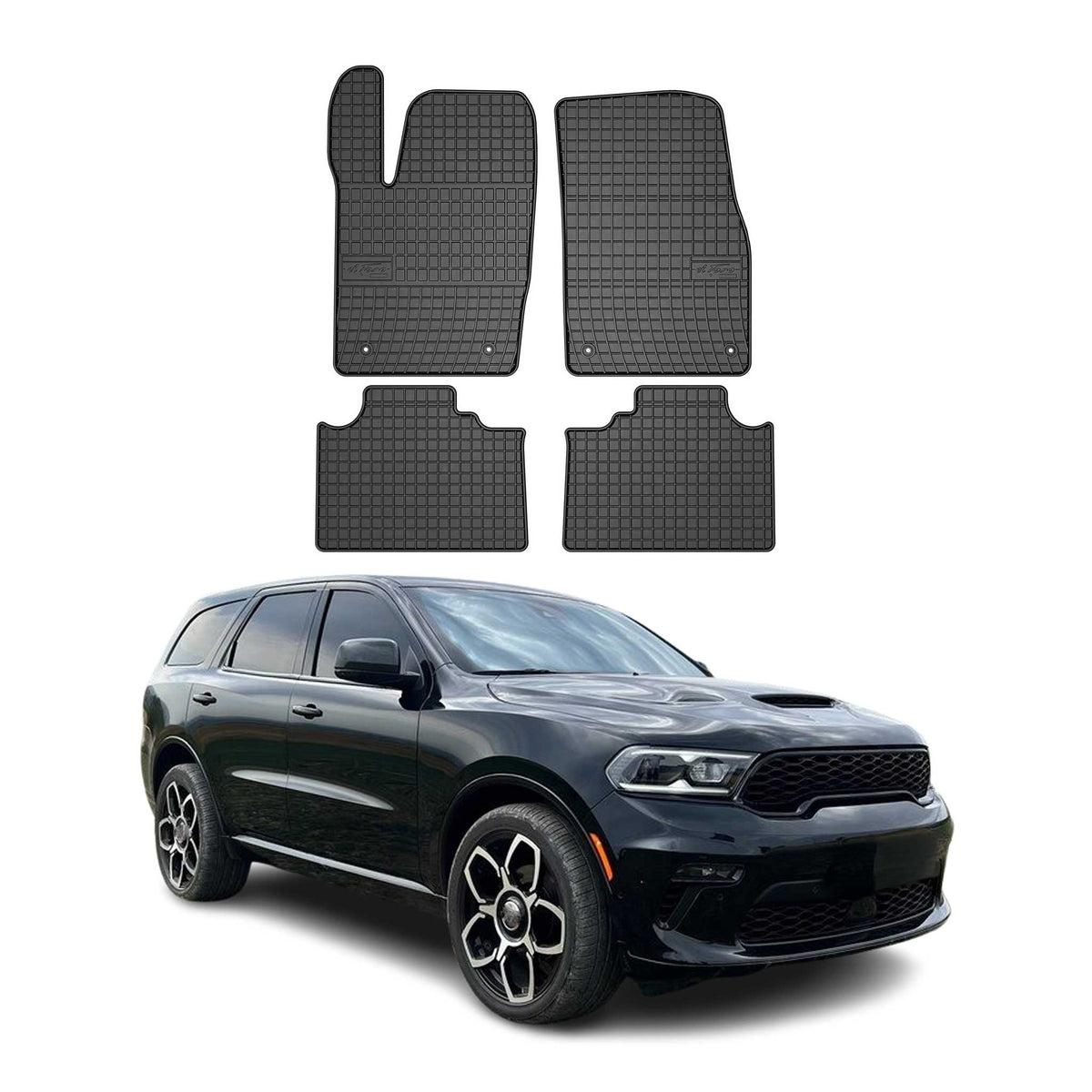 OMAC Alfombrillas Coche para Jeep Grand Cherokee 2016-2022 Negro Goma 4Pza