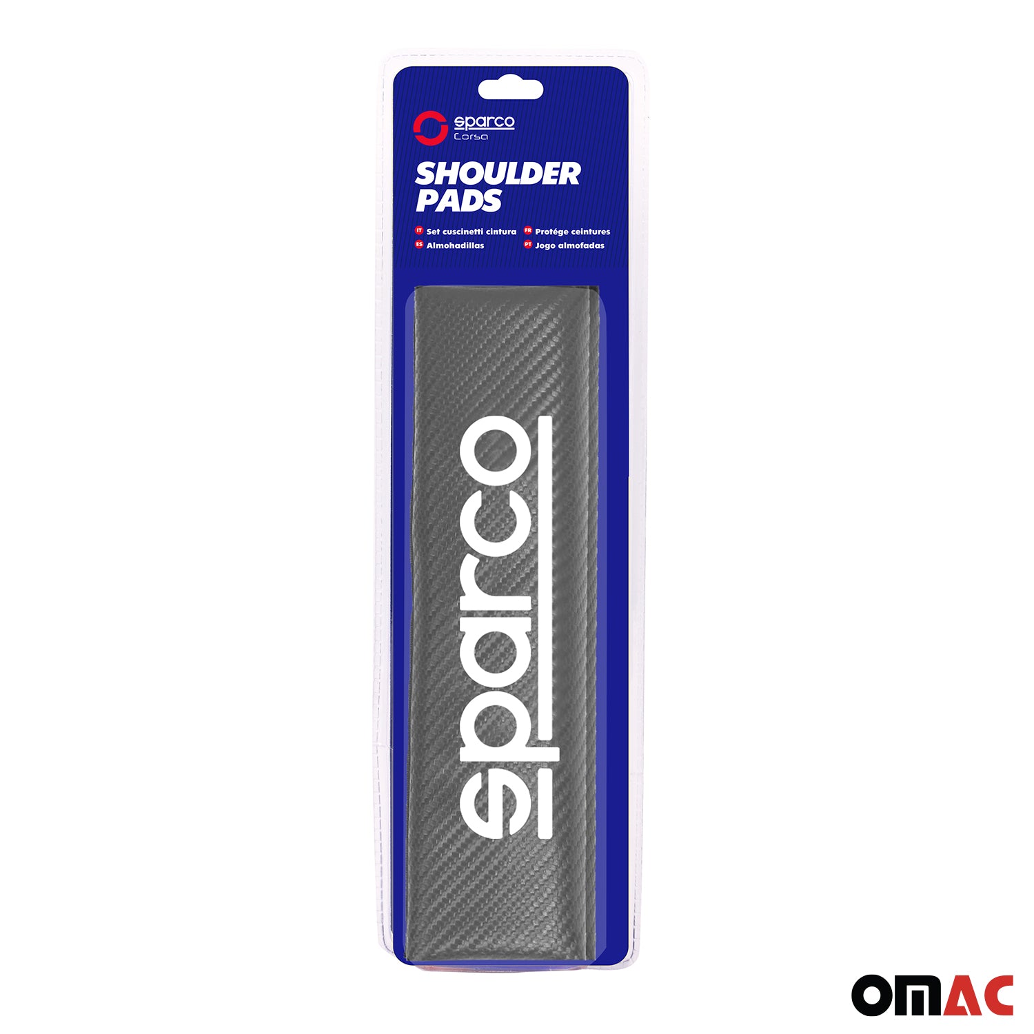 Sparco Para cinturón de Seguridad de coche Universal Negro Carbono