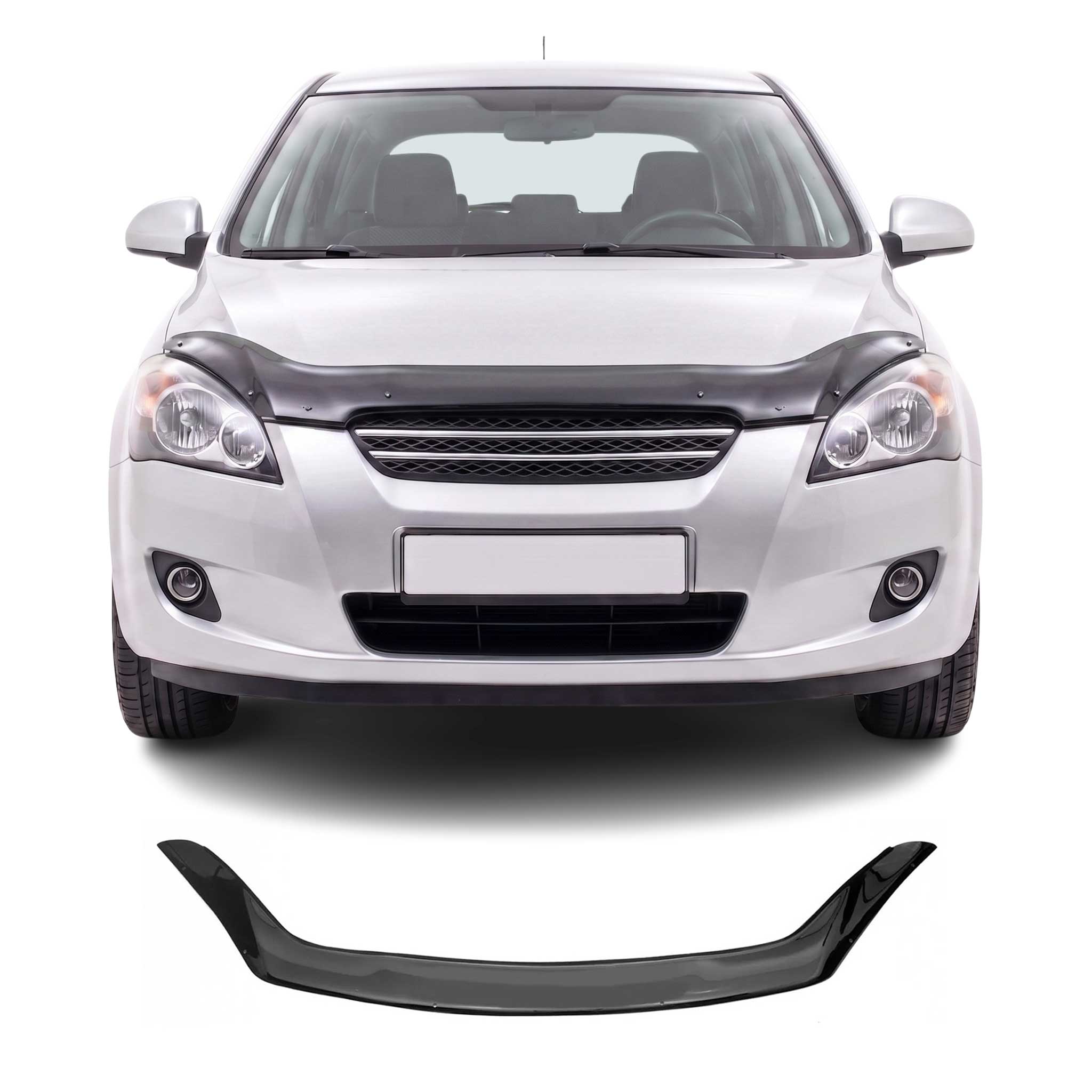 Deflector de Capó para Kia Ceed FL 2010-2012 Oscuro Brillante Acrílico