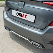 Protector de Parachoques Trasero para Honda Civic 2015-2021 Acero cepillado