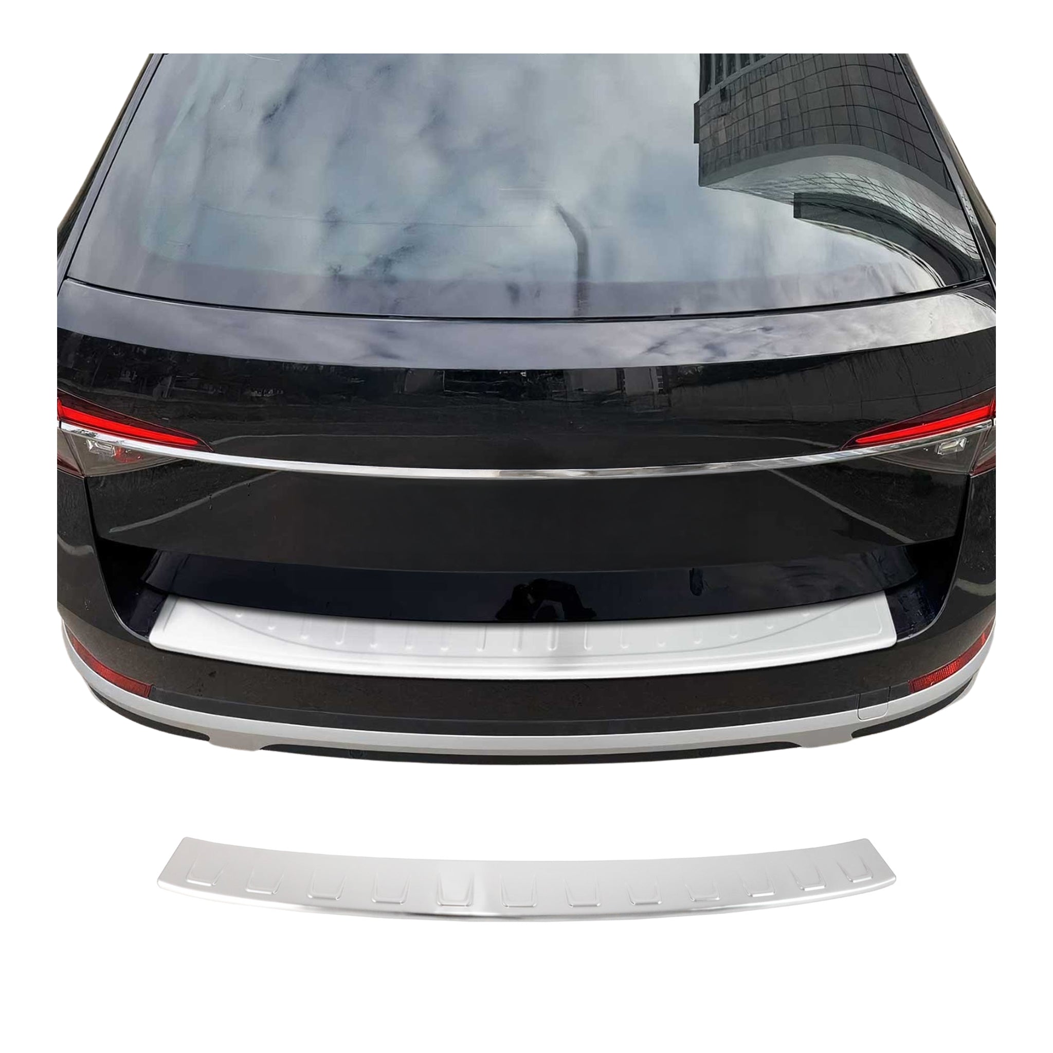 Protector Parachoques para Skoda Superb Familiar 2015-2024 Acero cepillado