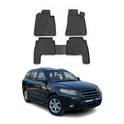 OMAC Alfombrillas De Coche para Hyundai Santa Fe 2006-2010 Negro Goma TPE 4Pza