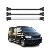 Barras Techo Baca para VW T5 T6 Transporter Multivan Caravelle 2003-2024 Gris 3x