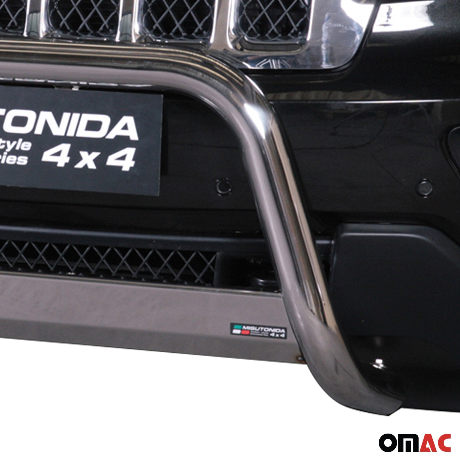 Bull Barra Frontal para Jeep Grand Cherokee 2010-2013 Plata Brillante Acero 1Pza