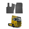 OMAC Alfombrillas De Coche para Scania L 1995-2004 Negro Goma 2Pza