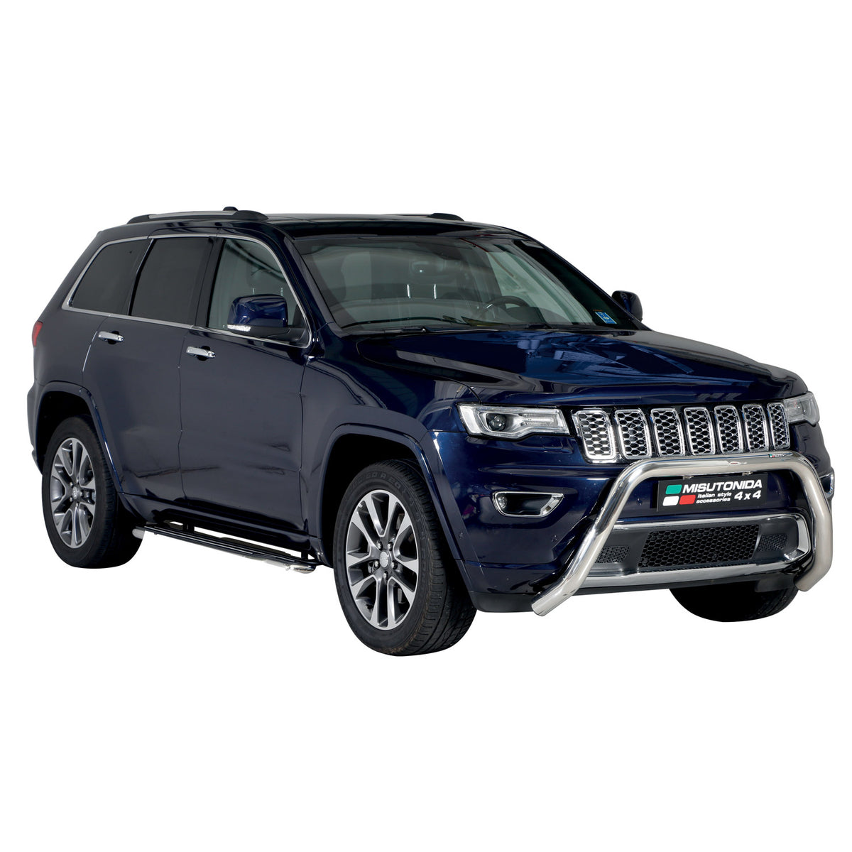 Bull Barra Frontal para Jeep Grand Cherokee 2013-2017 Plata Brillante Acero 1Pza