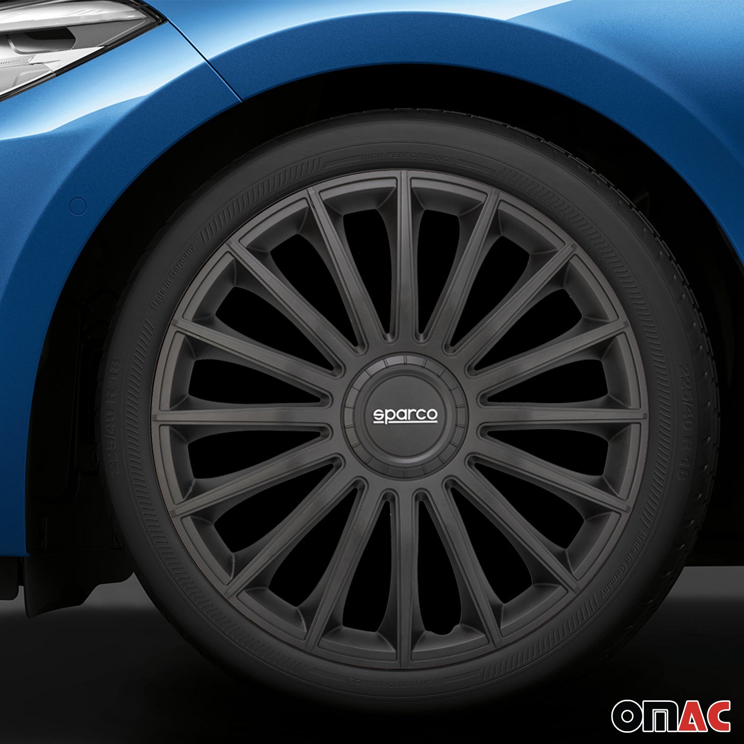 Sparco Tapacubos 15 Pulgadas Universal Negro ABS Plástico