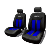 Sparco Funda de Asiento Universal Negro Asientos delanteros azules 2Pza