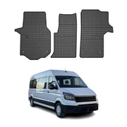 OMAC Alfombrillas De Coche para VW Crafter 2017-2026 Negro Goma TPE 3Pza