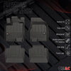 OMAC Premium Alfombrillas De Coche para Nissan Qashqai +2 J10 2008-2014 Goma 4x