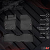 OMAC Premium Alfombrillas De Coche para Toyota Verso 2009-2018 Negro TPE Goma 3x