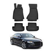 OMAC Alfombrillas De Coche para Audi A4 B8 2007-2016 Negro Goma TPE 4Pza