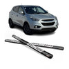 Par de Estribos Barras Laterales para Hyundai ix35 2009-2015 Negro Acero